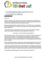 Citerarekord született Nagykállóban