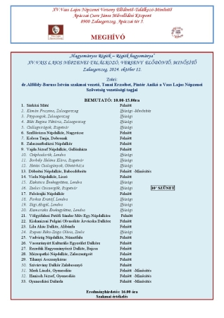 Zalaegerszegi Elődöntő - program