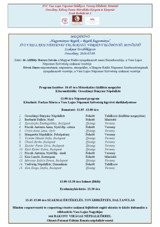 Oroszlányi Elődöntő - program